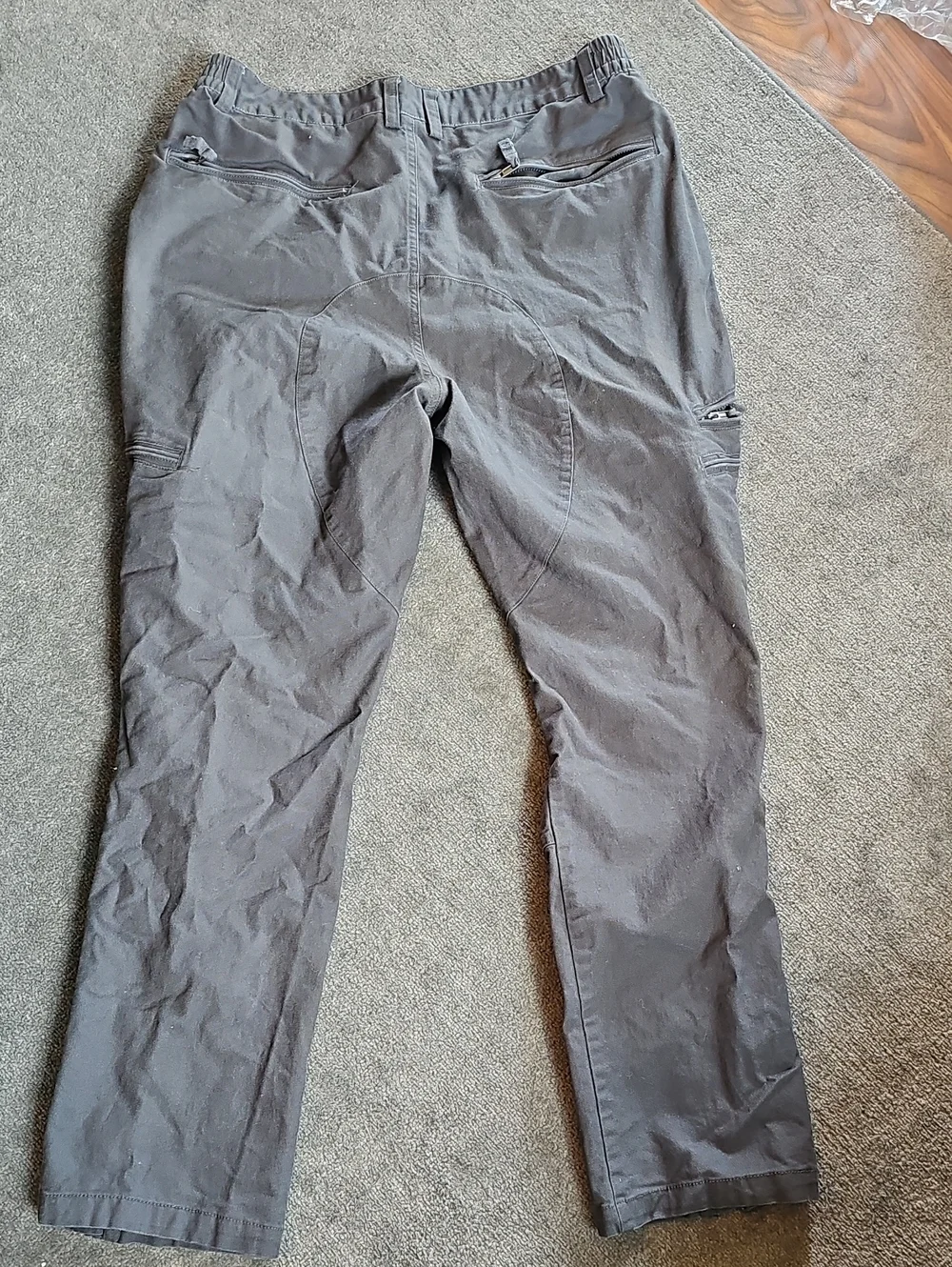 Men's Dark Grey Utility Cargo Pants - Size 34